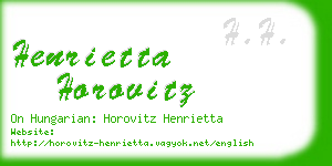 henrietta horovitz business card